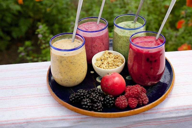 Farebné smoothie foto: pixabay