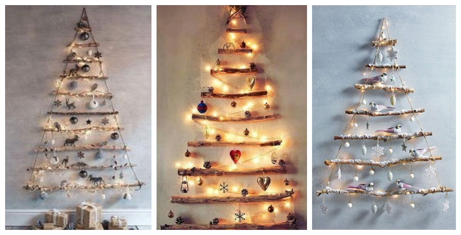 Vianočné svetelné dekorácie - alternatívny stromček foto: pinterest