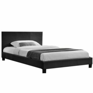 Manželská posteľ, čierna, 160×200, NADIRA