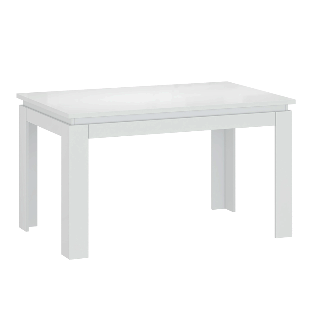 Rozkladací stôl, biela, 135-184×86 cm, LINDY