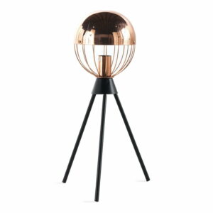 Čierna stolová lampa s detailmi v medenej farbe Geese Accent | Bonami