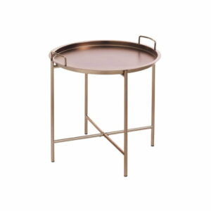 Odkladací stolík v medenej farbe s odnímateľným podnosom Tomasucci Vagna, Ø 45 cm | Bonami