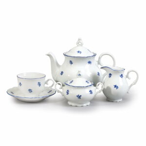 Porcelánová súprava na čaj s modrou kvetinkou Thun Ophelia | Bonami