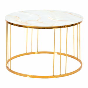 Konferenčný stolík v zlatej farbe Mauro Ferretti Simple Paris, ⌀ 70 cm | Bonami