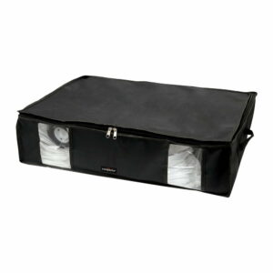 Čierny úložný box na oblečenie pod posteľ Compactor XXL Black Edition 3D, 145 l | Bonami