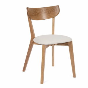 Jedálenská stolička z dubového dreva s bielym sedákom Arch – Bonami Essentials | Bonami